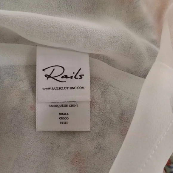 RAILS Green Floral Midi Dress Octavia Ditsy Crepe Strappy Size Small - Picture 9 of 11